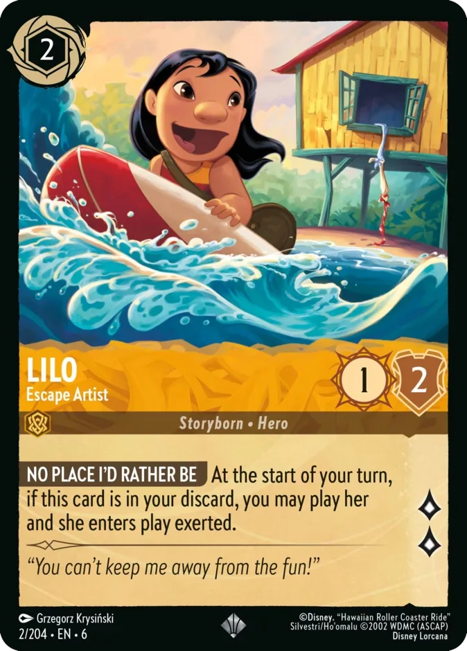 Lilo #2 Azurite Sea Disney Lorcana card