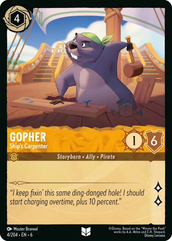 Gopher #4 Azurite Sea Disney Lorcana card
