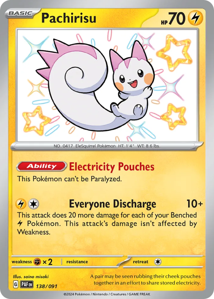 Pachirisu #138 Paldean Fates Pokemon card