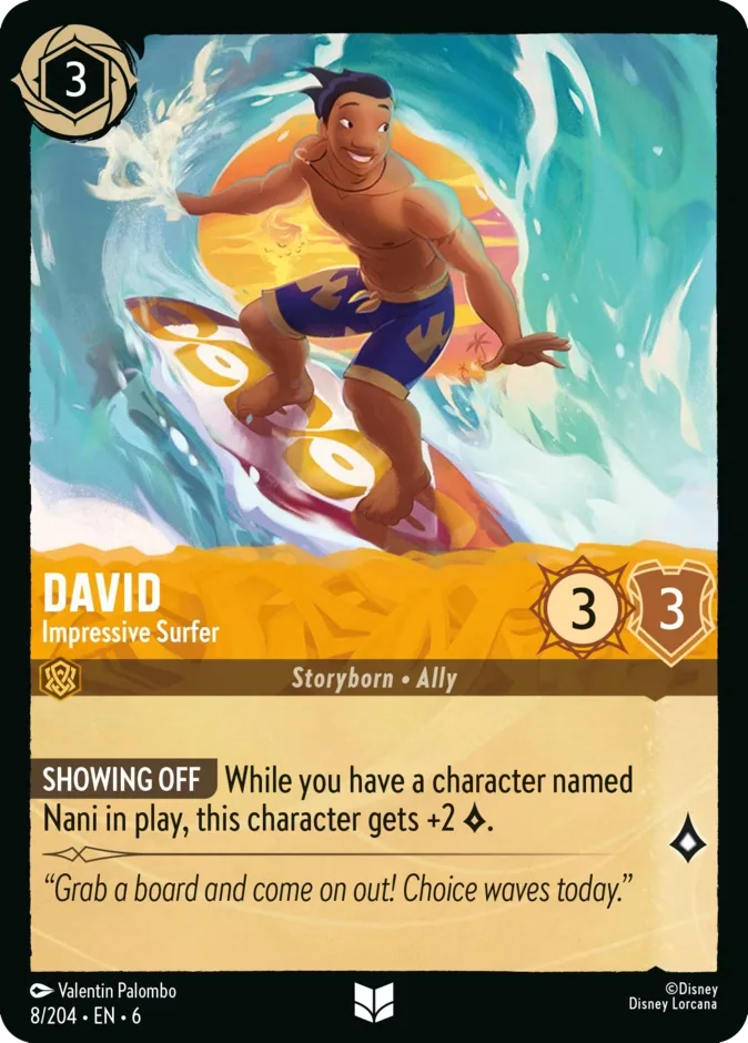 David #8 Azurite Sea Disney Lorcana card