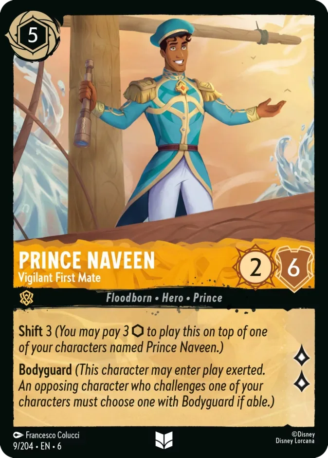 Prince Naveen #9 Azurite Sea Disney Lorcana card