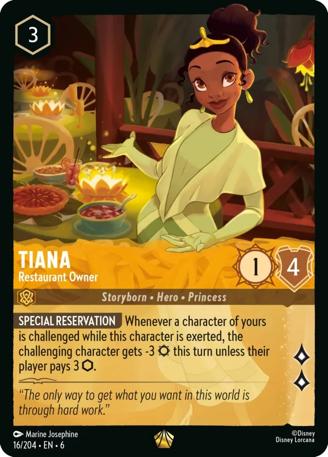 Tiana #16 Azurite Sea Disney Lorcana card