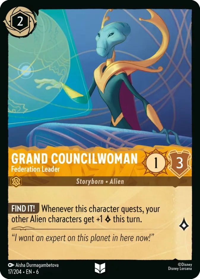 Grand Councilwoman #17 Azurite Sea Disney Lorcana card