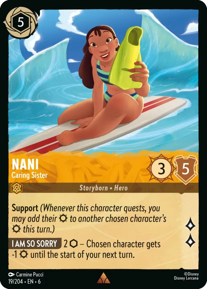 Nani #19 Azurite Sea Disney Lorcana card