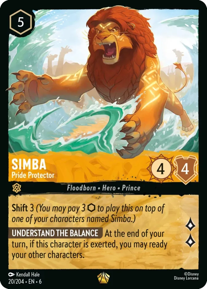Simba #20 Azurite Sea Disney Lorcana card