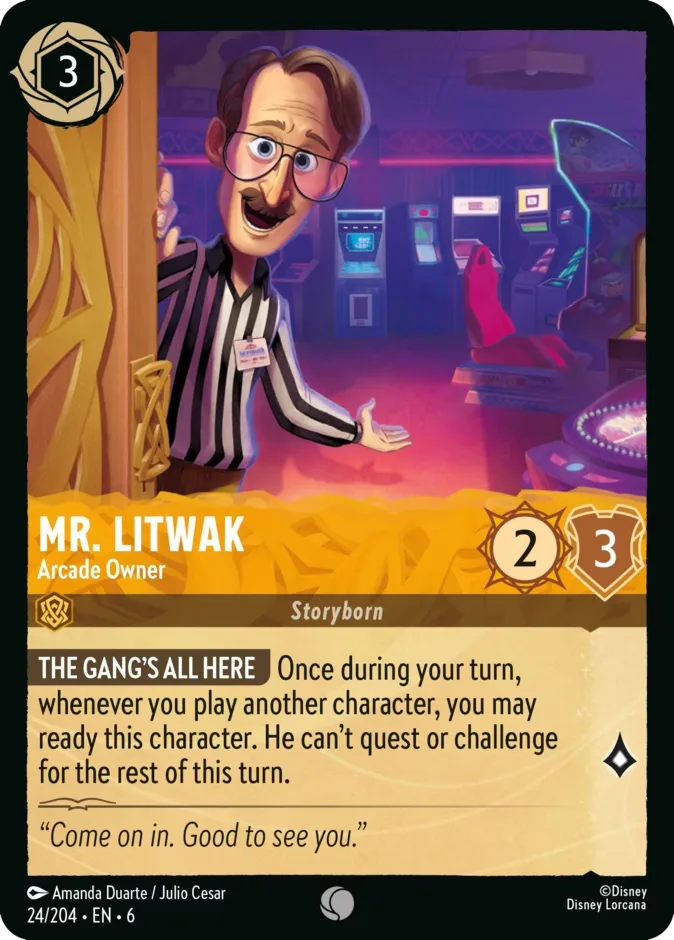 Mr. Litwak #24 Azurite Sea Disney Lorcana card