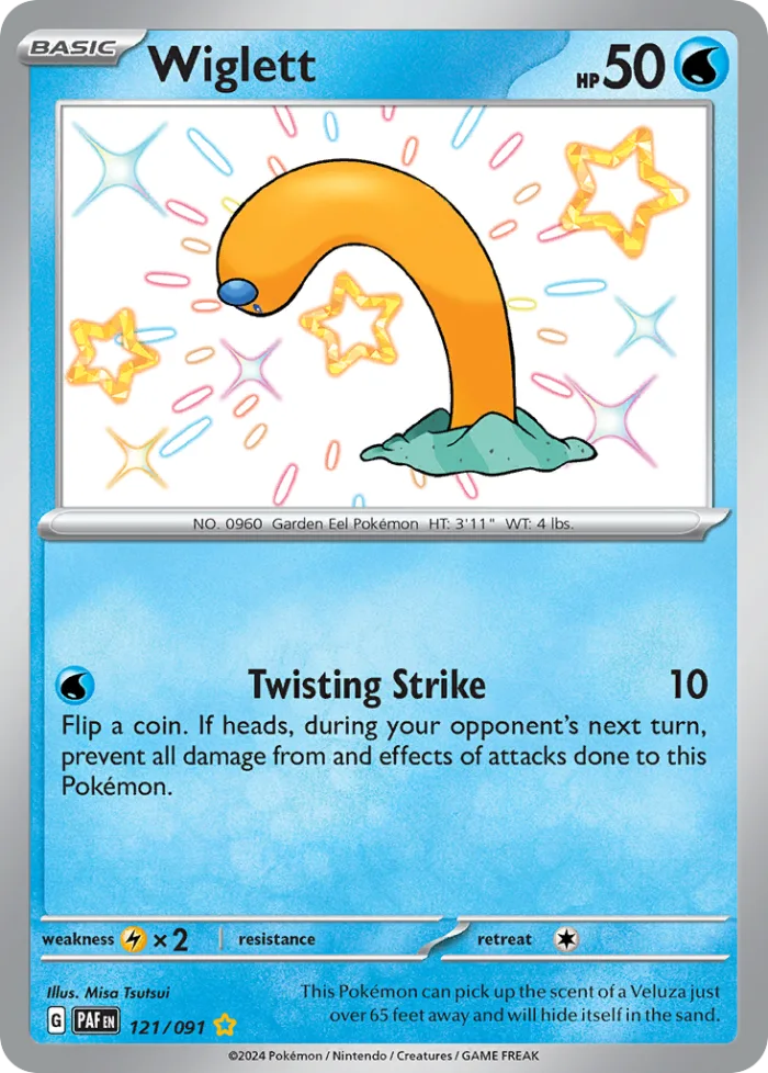 Wiglett #121 Paldean Fates Pokemon card