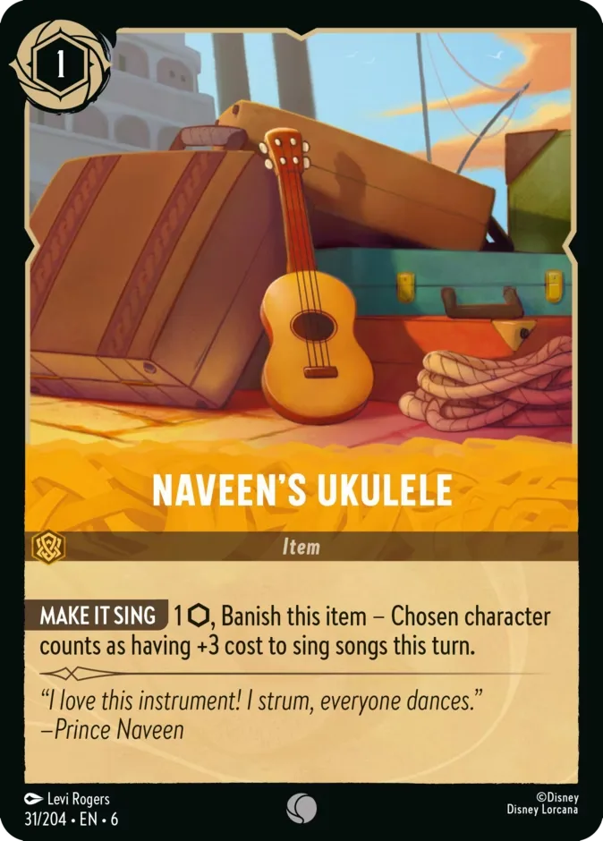 Naveen's Ukulele #31 Azurite Sea Disney Lorcana card