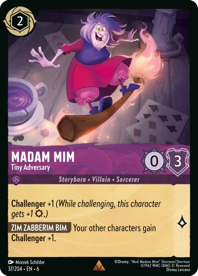 Madam Mim #37 Azurite Sea Disney Lorcana card