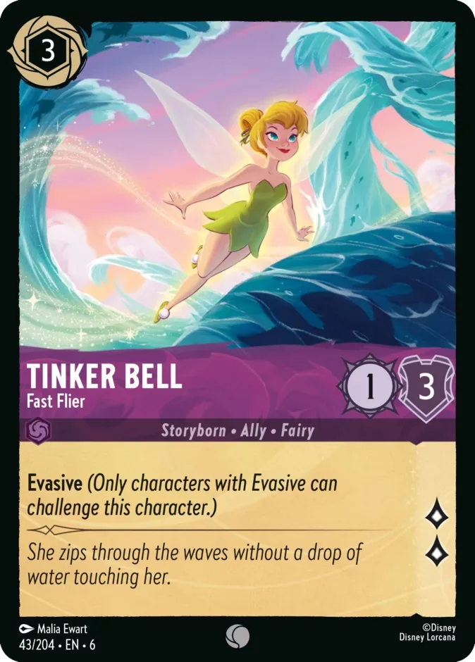 Tinker Bell #43 Azurite Sea Disney Lorcana card
