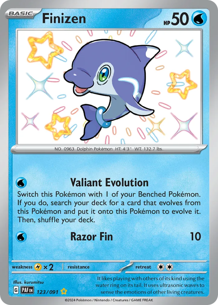 Finizen #123 Paldean Fates Pokemon card