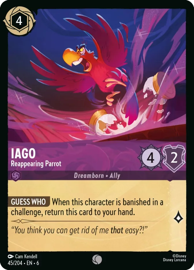 Iago #45 Azurite Sea Disney Lorcana card