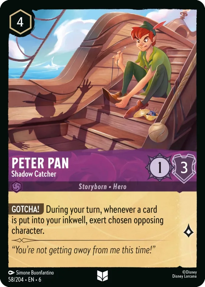 Peter Pan #58 Azurite Sea Disney Lorcana card