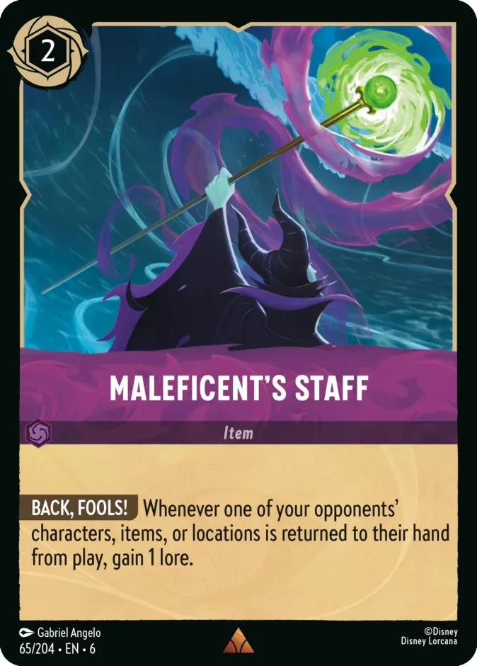 Maleficent's Staff #65 Azurite Sea Disney Lorcana card