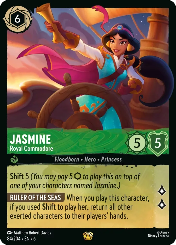 Jasmine #84 Azurite Sea Disney Lorcana card