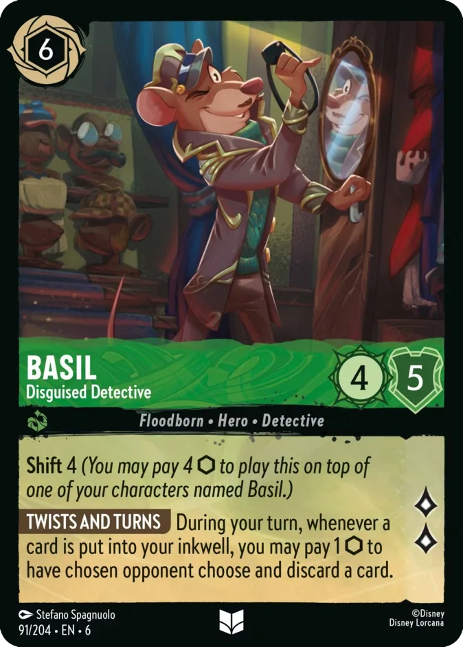 Basil #91 Azurite Sea Disney Lorcana card