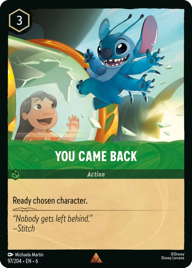 You Came Back #97 Azurite Sea Disney Lorcana card