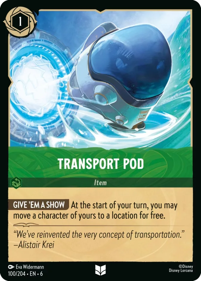 Transport Pod #100 Azurite Sea Disney Lorcana card
