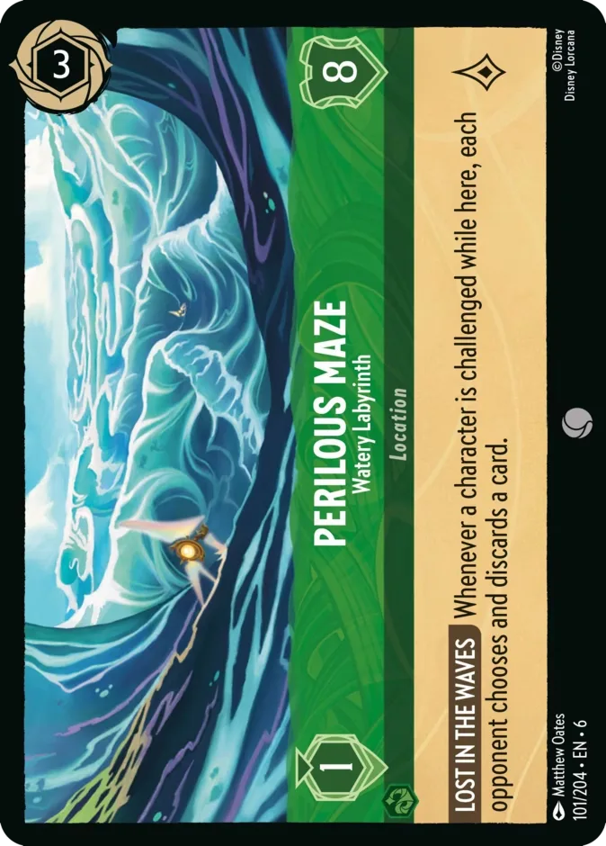 Perilous Maze #101 Azurite Sea Disney Lorcana card