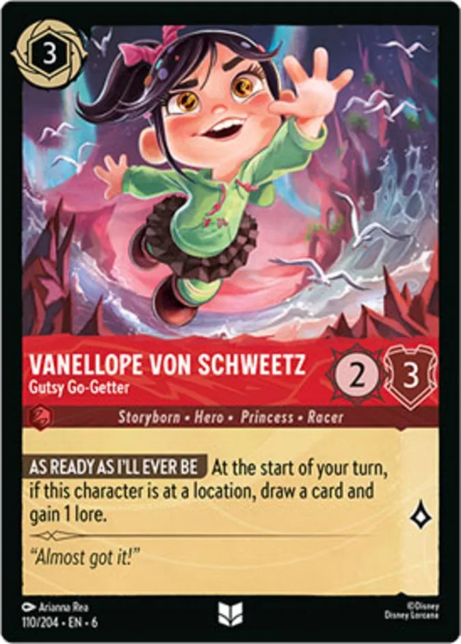 Vanellope Von Schweetz #110 Azurite Sea Disney Lorcana card
