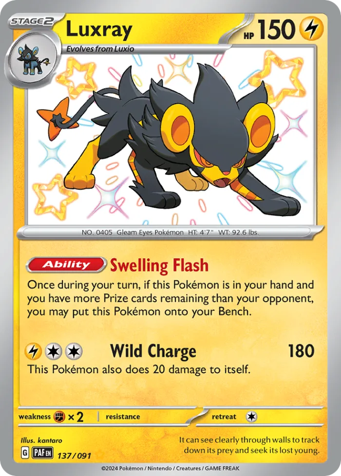 Luxray #137 Paldean Fates Pokemon card
