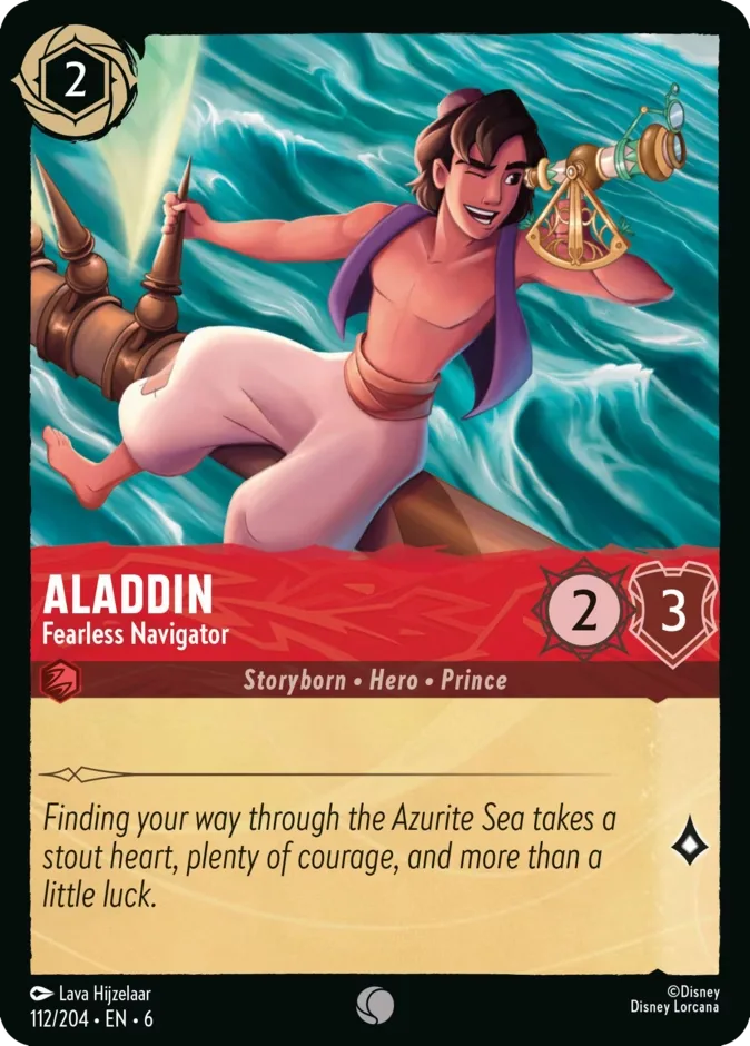 Aladdin #112 Azurite Sea Disney Lorcana card