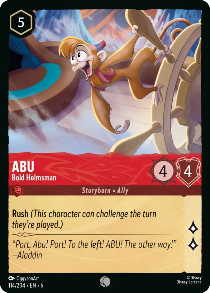 Abu #114 Azurite Sea Disney Lorcana card