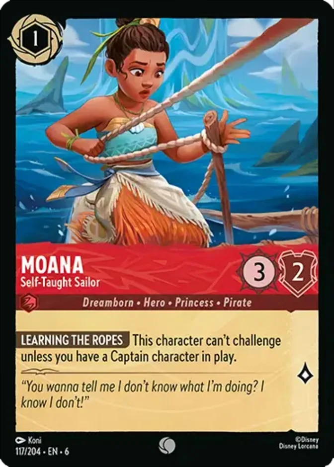Moana #117 Azurite Sea Disney Lorcana card
