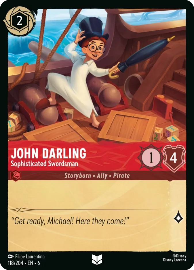 John Darling #118 Azurite Sea Disney Lorcana card