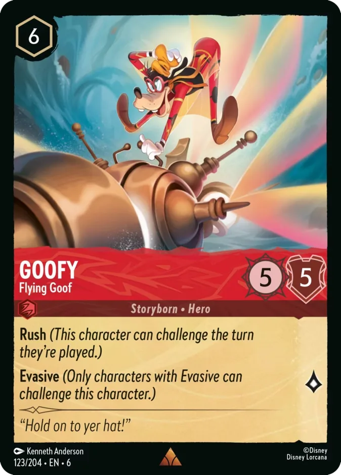 Goofy #123 Azurite Sea Disney Lorcana card