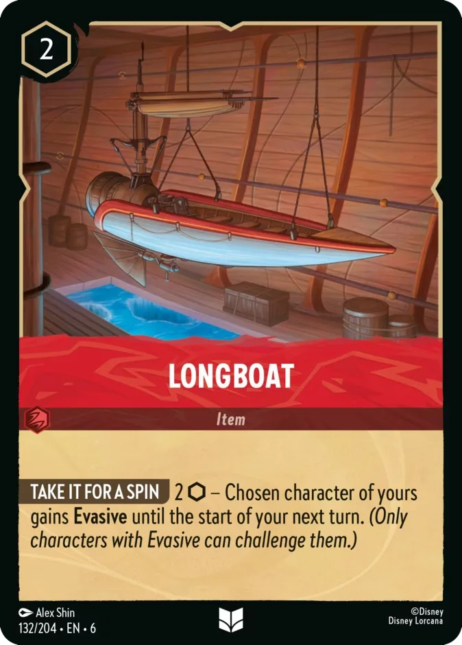 Longboat #132 Azurite Sea Disney Lorcana card