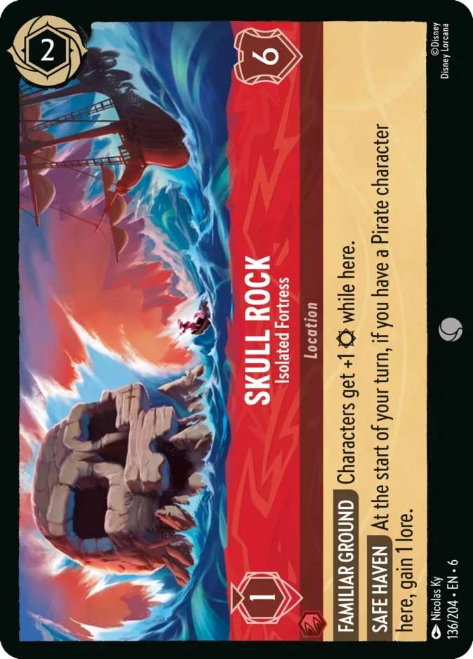 Skull Rock #136 Azurite Sea Disney Lorcana card