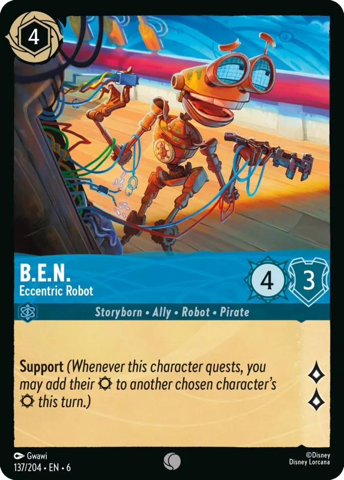 B.E.N. #137 Azurite Sea Disney Lorcana card