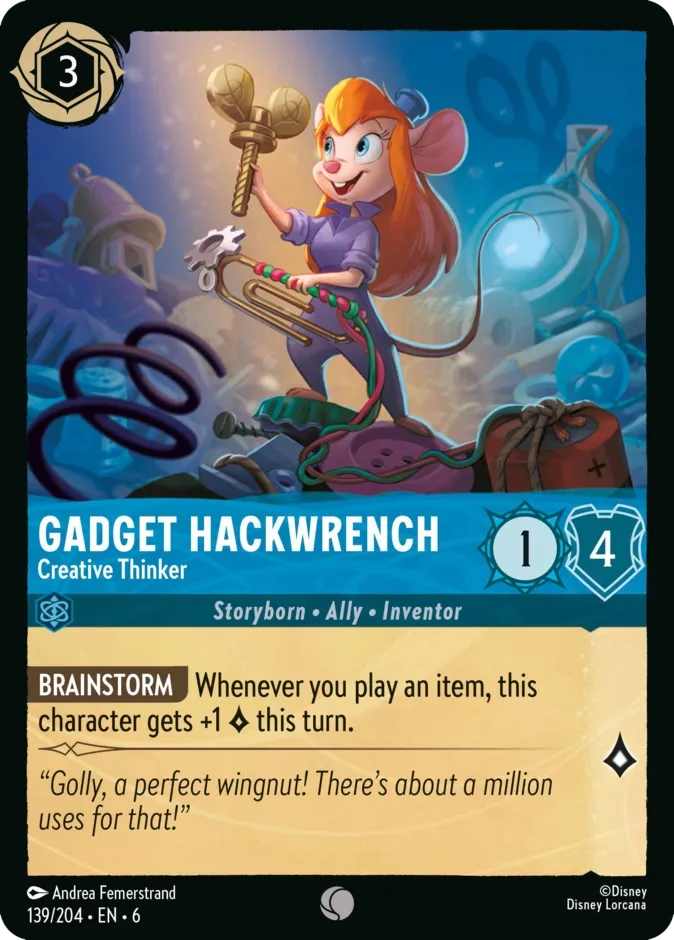 Gadget Hackwrench #139 Azurite Sea Disney Lorcana card