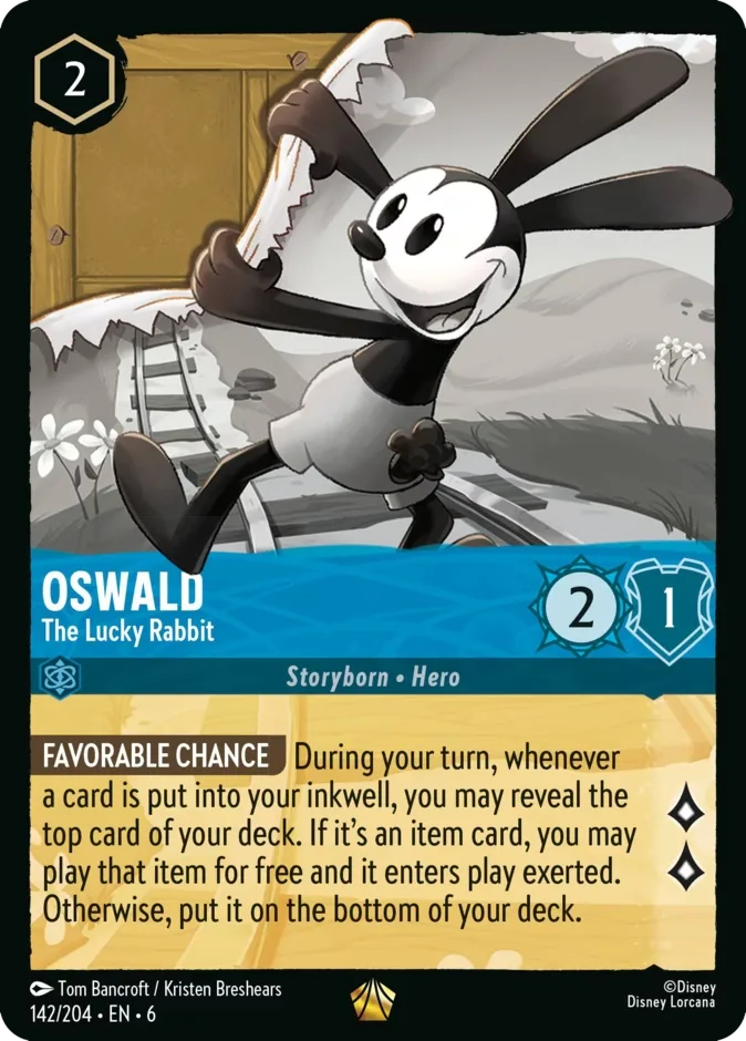 Oswald #142 Azurite Sea Disney Lorcana card