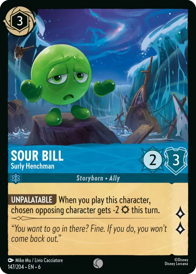 Sour Bill #147 Azurite Sea Disney Lorcana card