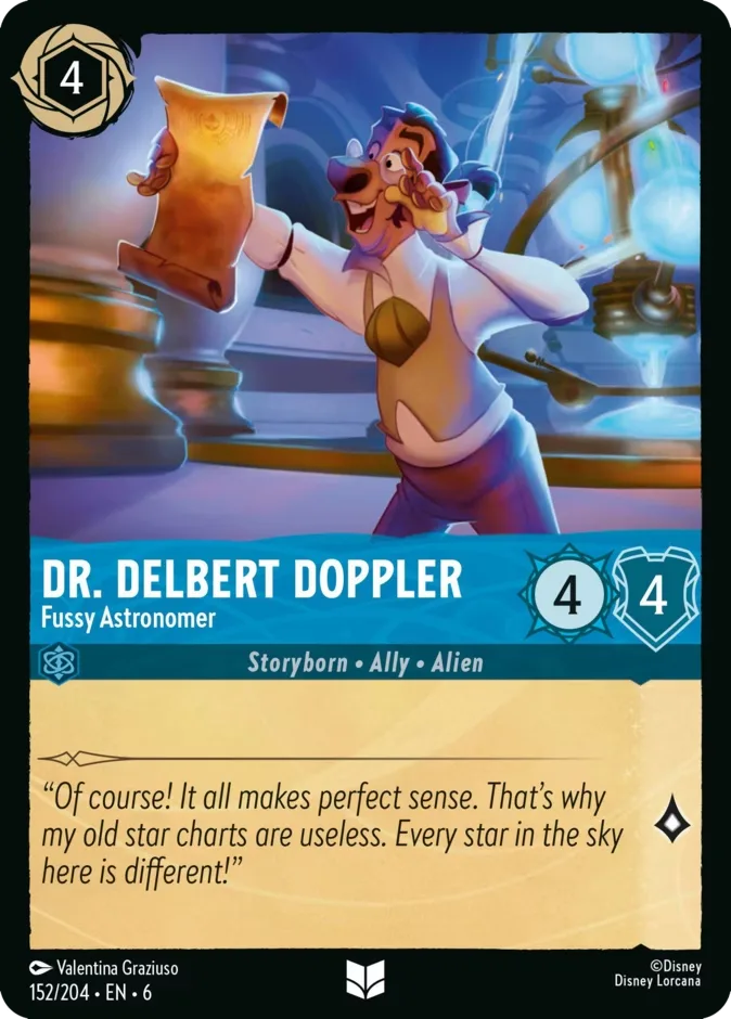 Dr. Delbert Doppler #152 Azurite Sea Disney Lorcana card