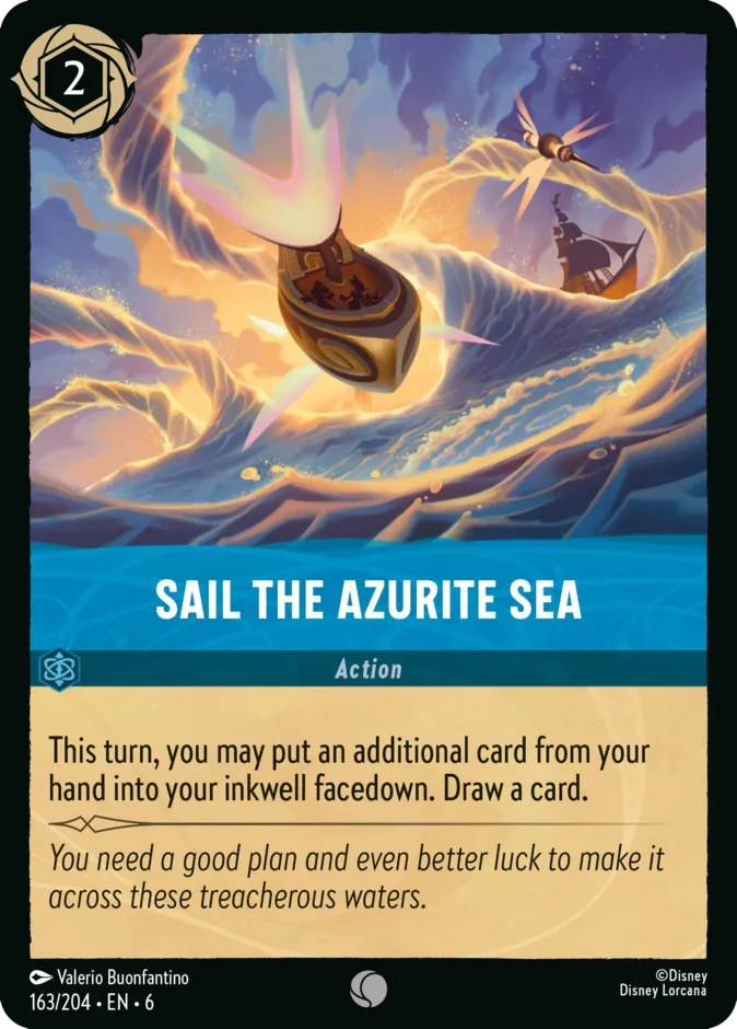 Sail The Azurite Sea #163 Azurite Sea Disney Lorcana card