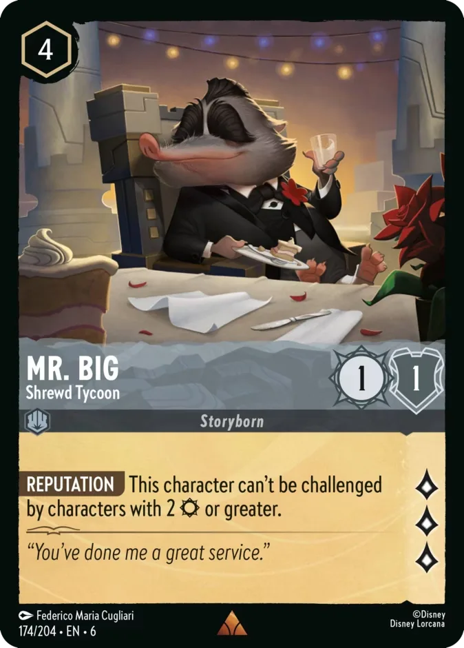 Mr. Big #174 Azurite Sea Disney Lorcana card
