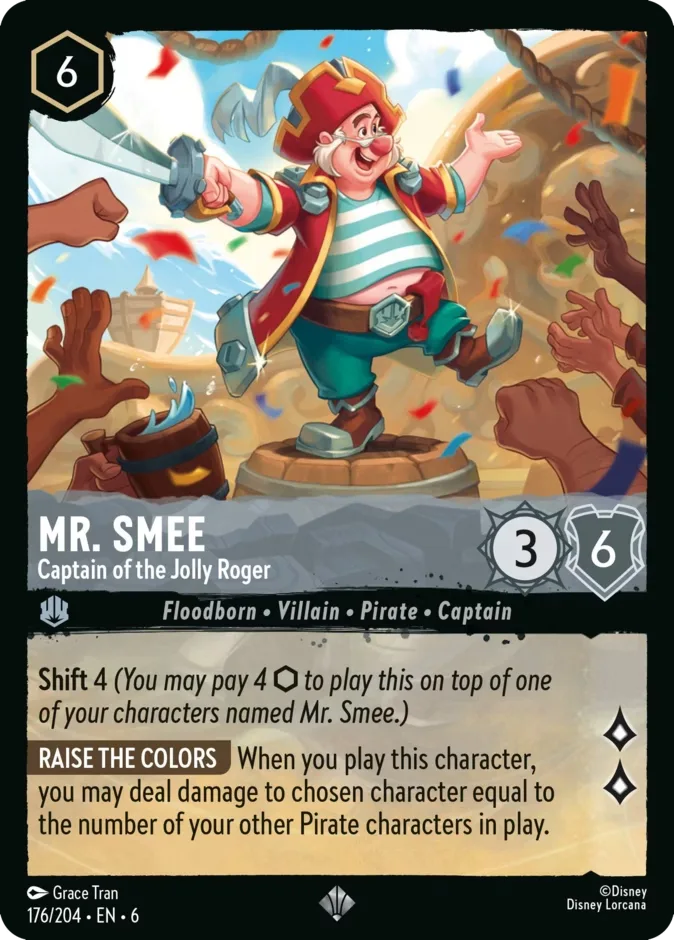 Mr. Smee #176 Azurite Sea Disney Lorcana card