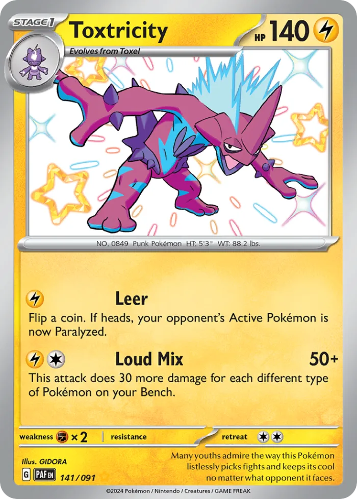 Toxtricity #141 Paldean Fates Pokemon card