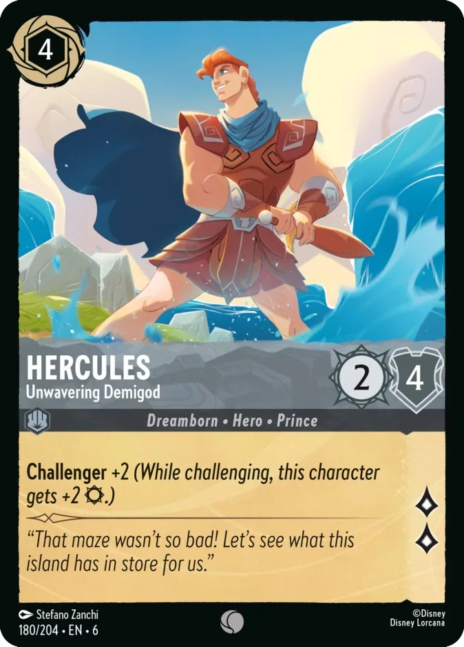 Hercules #180 Azurite Sea Disney Lorcana card