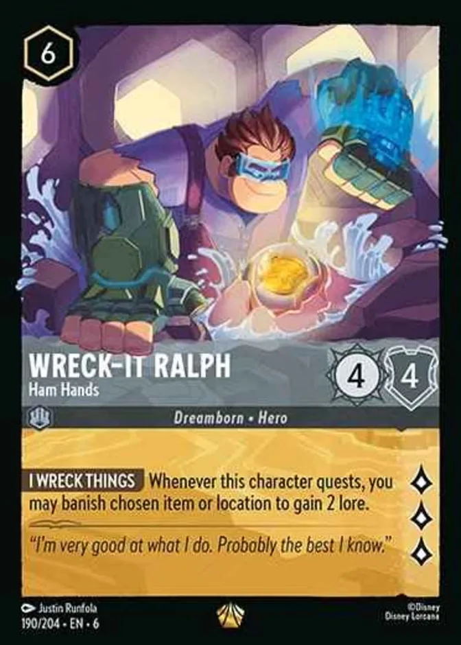 Wreck-it Ralph #190 Azurite Sea Disney Lorcana card