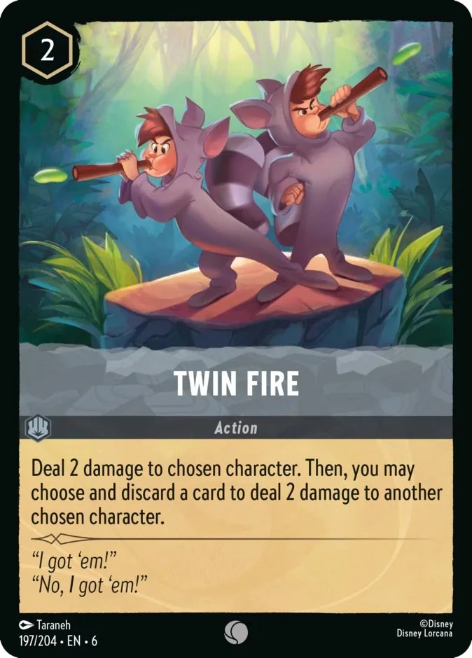Twin Fire #197 Azurite Sea Disney Lorcana card