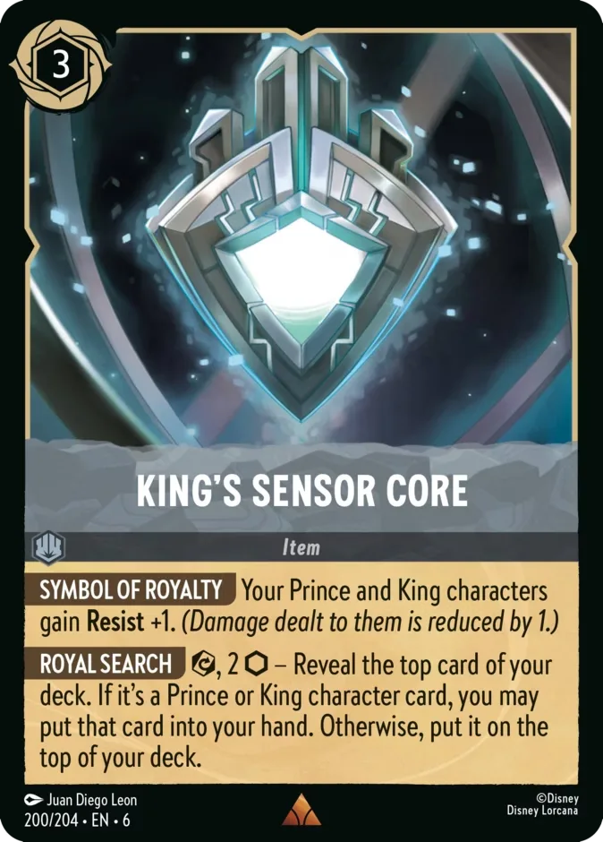 King's Sensor Core #200 Azurite Sea Disney Lorcana card