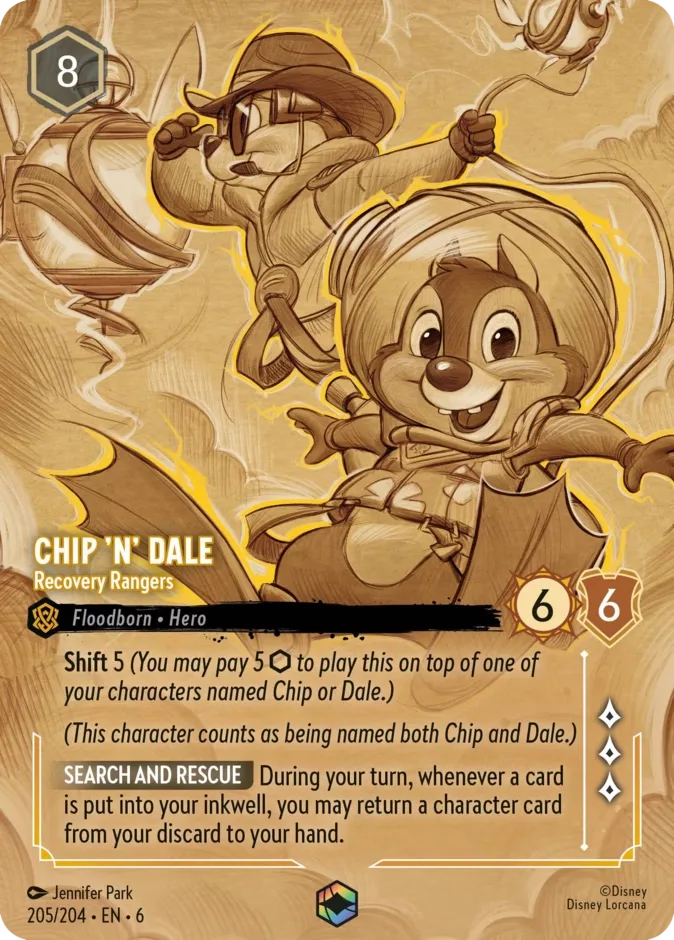 Chip 'n' Dale #205 Azurite Sea Disney Lorcana card