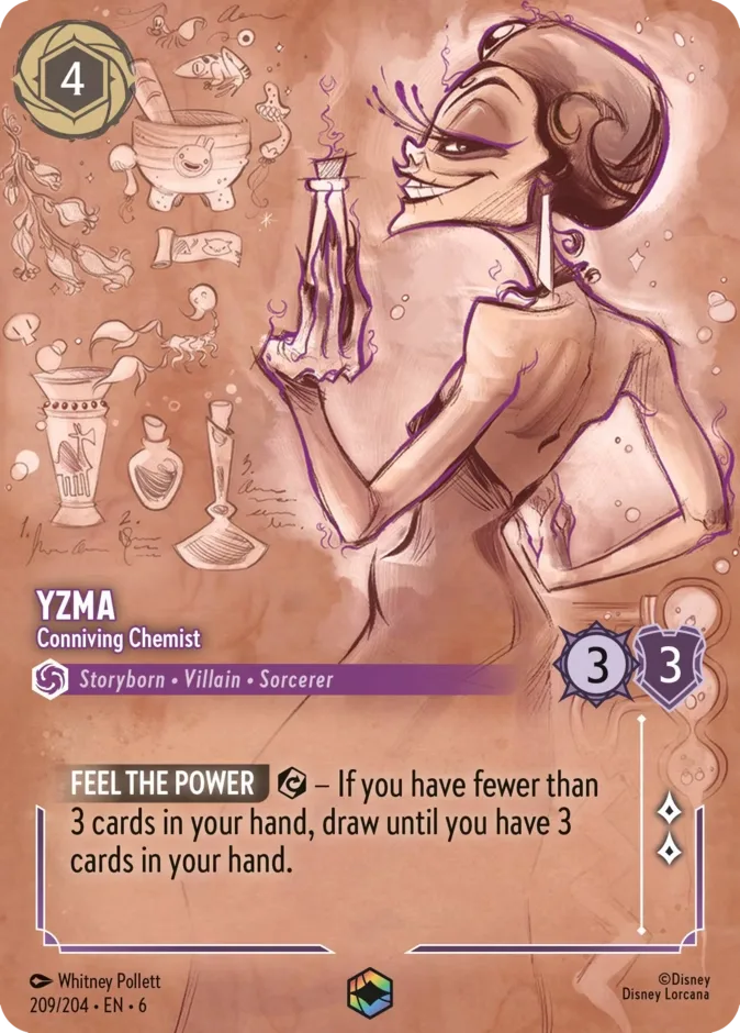 Yzma #209 Azurite Sea Disney Lorcana card
