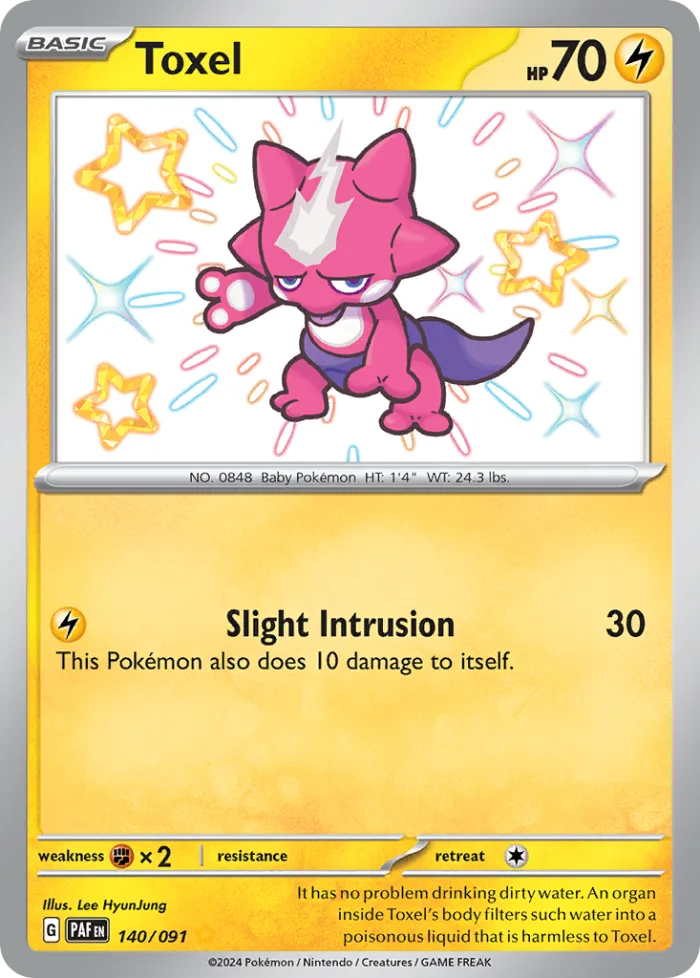 Toxel #140 Paldean Fates Pokemon card