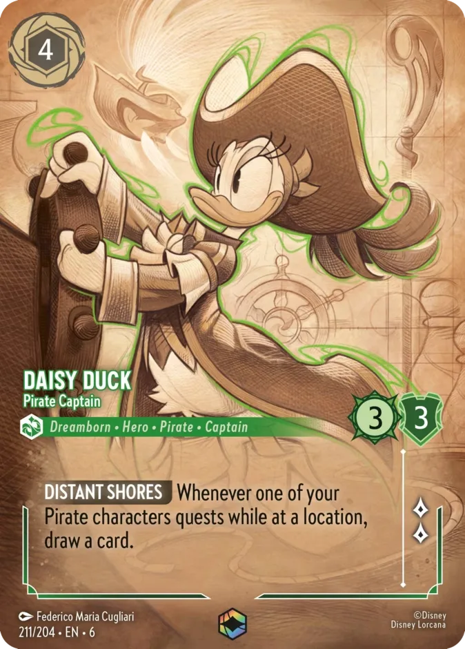 Daisy Duck #211 Azurite Sea Disney Lorcana card