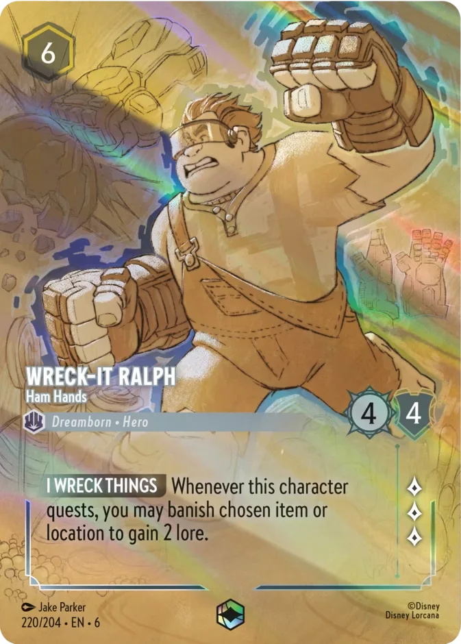 Wreck-it Ralph #220 Azurite Sea Disney Lorcana card